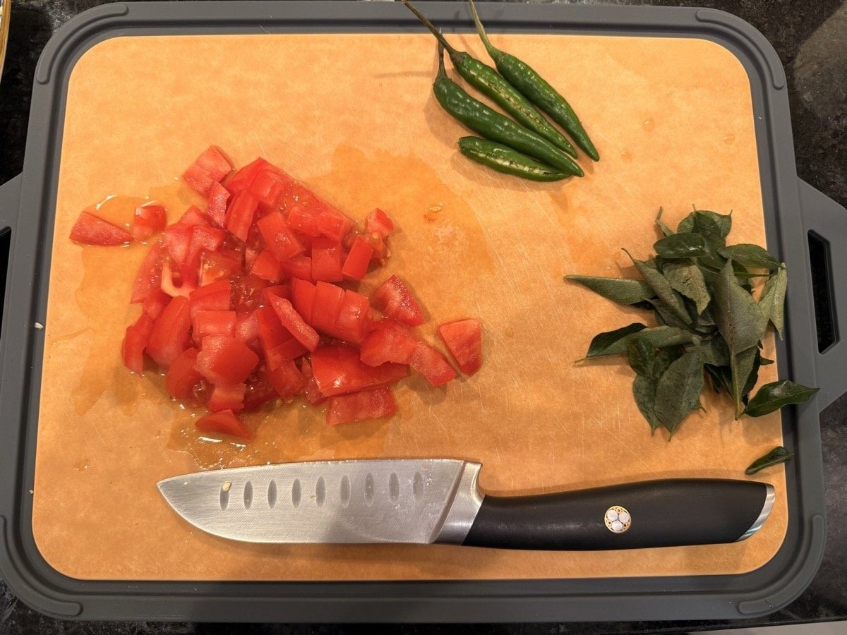 Tomatoes and green chilies