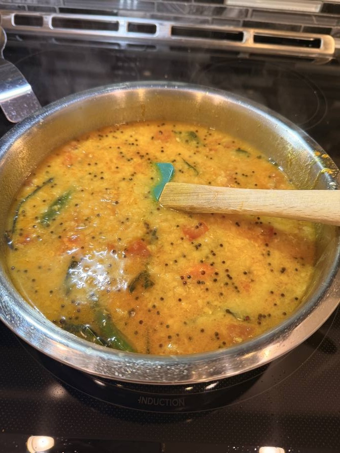 Dal and tarka coming together